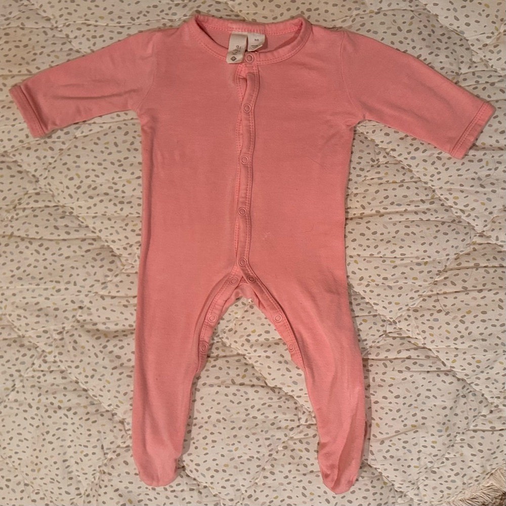 Kyte Baby Pink Newborn Bamboo Footie